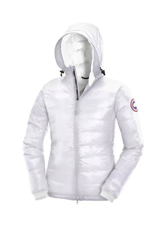 Womens Canada Goose White Camp Down Hoody outlet stores